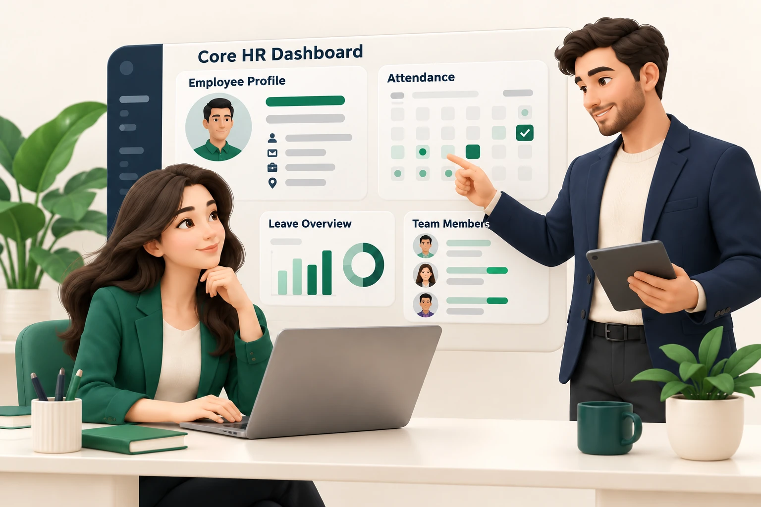 RecruitPro Core HR employee workspace